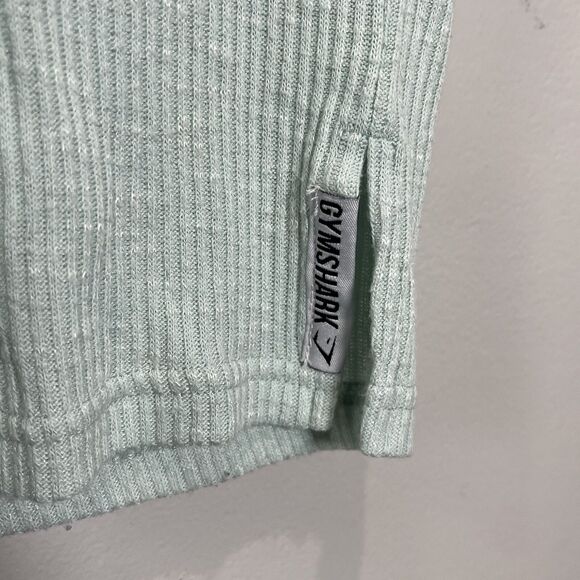 Gymshark Sweatpants Women’s Medium Mint Green Ribbed Drawstring Athletic Yoga - Picture 3 of 8